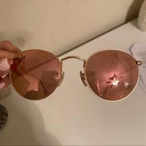 Ray Ban rose gold sunnies